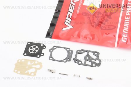 Ремонтний комплект карбюратору 1E40F-1E44F, 8 деталей. Viper (Запчастини для триммера / UM2134-V86)