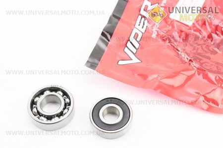 Підшипник 6201 2RS (12x32x10) + 6202 (15x35x11) колінвал комплект 2шт HONDA GX35 (CG438) - 4Т. Viper (Запчастини для триммера / UM2134-V91)