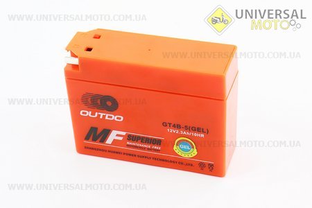 Акумулятор "таблетка-Yamaha / suzuki" GT4B-5 (MF) (L115*W39*H87мм). OUTDO (Акумулятор / UM3010-V11)