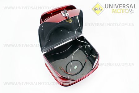 Кофр "мерседес" с стоп-сигналом Красный + ШЛЕМ 360*400*300мм
