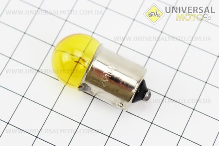 Лампа повороту (жовта з цоколем) 12V / 10W G18. Китай (Різне / UM3010-V63)