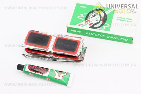 Латки камерні 24шт комплект (прямокутні), RS2401. Red Sun (Велоінструмент / UM3010-V84)