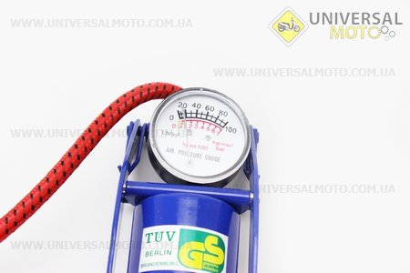 Насос ножний для шин однопоршневий "малий, шток тонкий" синій. Китай (Різне / UM3010-V86)