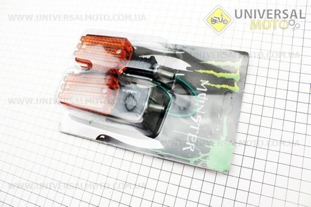 Поворот прямоугольный, оранж. стекло, комплект 2 штуки . monster (Аксессуары / UM3011-V03)