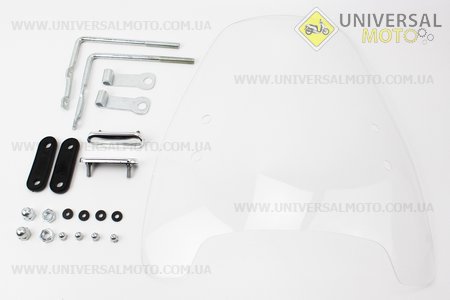 Стекло ветровое малое (набор для скутера) 1,5мм. Китай (Аксессуары / UM3011-V62)