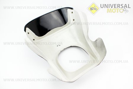 Стекло ветровое (обтекатель) с отверстием под фару мото, ЧЕРНЫЙ