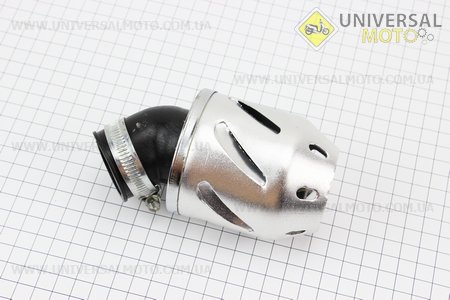 Фильтр воздушный нулевой 35мм 45град. с колпачком прямым "ПУЛЯ", хром.. Китай (Аксессуары / UM3011-V74)