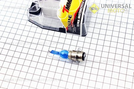 Лампа фары 12V 35/35Wt (P15D-25-1)  синяя "свеча"