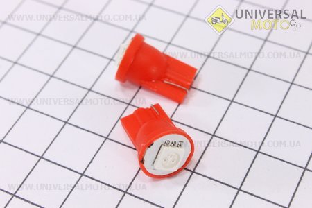 Лампа 1-диодная поворотов красный T10