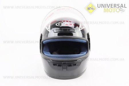 Шлем закрытый с воротом - ЧЕРНЫЙ с красным рисунком