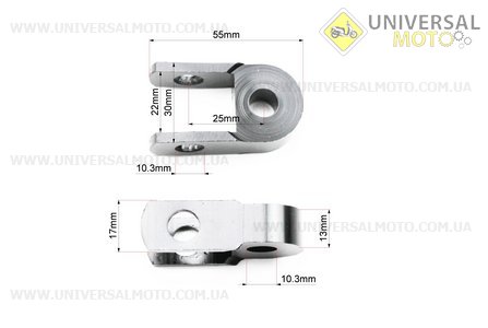 Подовжувач заднього амортизатора 25мм комплект 2шт, чорний. Китай (Різне / UM3012-V78)