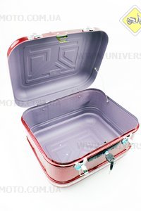 Кофр "Квадрат" (метал) Красный + ШЛЕМ 270*370*270мм