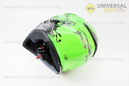 Шлем кроссовый HF-116 M- NEON GREEN