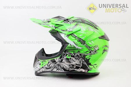 Шлем кроссовый HF-116 M- NEON GREEN