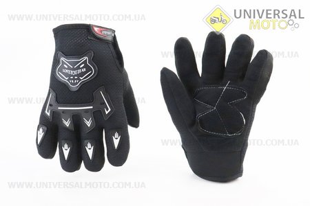 Рукавички мотоциклетні чорні, тип 1. Китай (Мотоекіпировка / UM3013-V24)