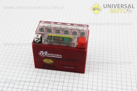 Аккумулятор 4Аh (гелевый) 113/70/85мм 2018 с ИНДИКАТОРОМ, от 10 штук -4%. Mototech (Аксессуары / UM3013-V57)