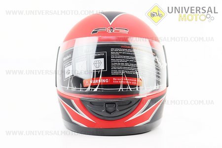 Шолом інтеграл, закритий 825-2 S, ЧЕРВОНИЙ матовий з чорним малюнком. F-2 (Шоломи / UM3013-V69)