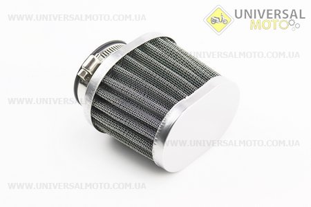 Фільтр повітряний нульовий 42мм прямий "овал" сталевий. Китай (Різне / UM3013-V89)
