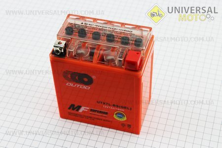 Аккумулятор 7Аh МОТО YTX7L-BS (гелевый, оранж) 110/65/130мм 2014