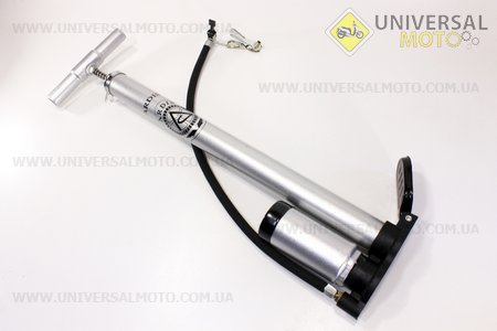 Насос ручной "советский" серый с метал. ручкой + манометр. Китай (Аксессуары / UM3014-V63)