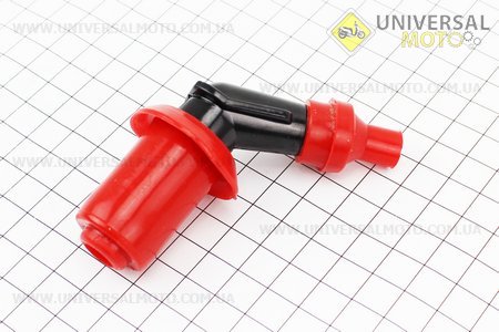 Ковпачок свічки "люлька" 45град "силікон" ЧЕРВОНИЙ. Китай (Різне / UM3014-V93)