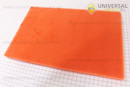 Фільтр повітряний поролон - "заготовка" 200 * 300мм з просоченням, червоний. Украина (Повітряний фільтр / UM3014-V97)