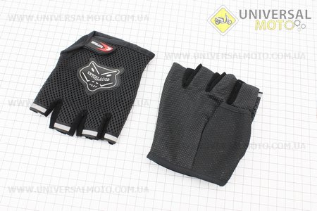 Перчатки без пальцев L-черные