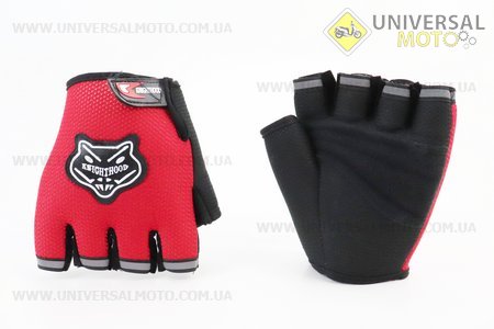 Рукавички мотоциклетні без пальців, червоні. KNIGHTHOOD (Мотоекіпировка / UM3015-V22)