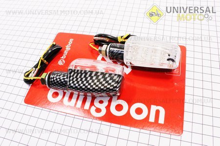 Поворот диодный LED ПРЯМОУГОЛЬНИК КАРБОН, 2 штуки . bungbon (Аксессуары / UM3015-V59)