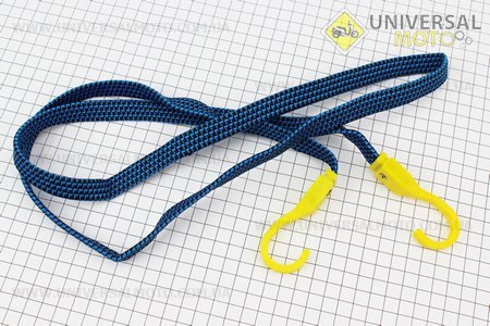 ГУМКА БАГАЖНИКА плоска з гачками пластик. 1,5метр (різні кольори). Китай (Різне / UM3016-V76)