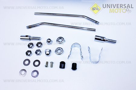 Стекло ветровое (обтекатель) с отверстием под фару, МОТО + крепление. Китай (Аксессуары / UM3016-V89)