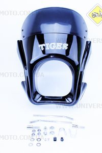 Стекло ветровое (обтекатель) с отверстием под фару, МОТО + крепление. Китай (Аксессуары / UM3016-V89)