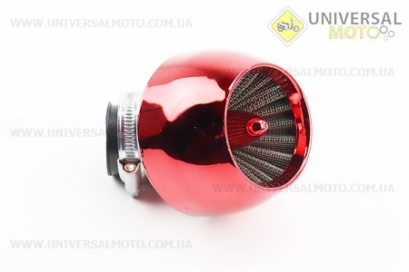 Фільтр повітряний нульовий 28мм 45град. "ТУРБИНА" червона. Китай (Різне / UM3017-V00)