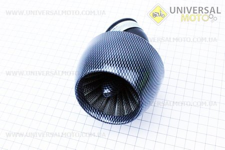 Фильтр воздушный нулевой 42мм 45град. "ТУРБИНА" карбон. Китай (Аксессуары / UM3017-V02)