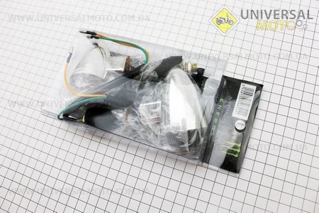 Поворот "КОЛО" малий, хром., прозоре скло, комплект 2шт. monster (Різне / UM3017-V24)