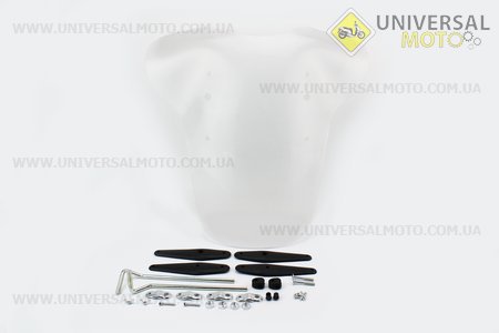 Скло вітрове 67х62см (3 мм) МОТО з кріпленням на кермо. Китай (Різне / UM3017-V37)