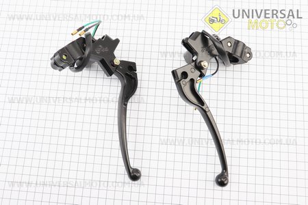 Важелі керма лівий, правий з кріпленням під дзеркало, комплект 2шт (М8 права) GY6 125-150. Китай (Різне / UM3017-V40)