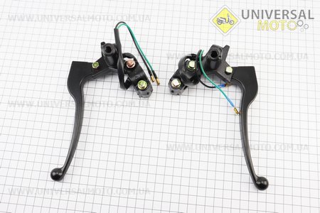 Важелі керма лівий, правий з кріпленням під дзеркало, комплект 2шт (М8 права) GY6 125-150. Китай (Різне / UM3017-V40)