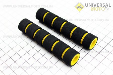Гріпси поролонові на важелі гальмівні комплект 2шт ЖОВТІ. Китай (Різне / UM3017-V44)