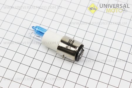 Лампа фары H6 BA20D 12V 35/35W - "двойная" синяя+хамелеон