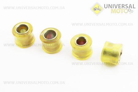 Сайлентблок амортизатора + втулка 10мм і 12мм комплект 4шт, ЖОВТИЙ. Китай (Різне / UM3017-V86)