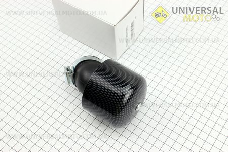 Фильтр воздушный нулевой 35мм 45град. с колпачком прямым "КАРБОН". Китай (Аксессуары / UM3017-V88)