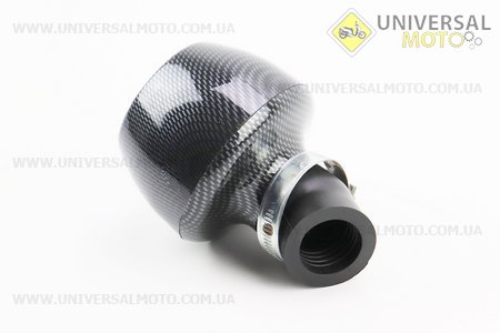 Фільтр повітряний нульовий 28мм 45град. "ТУРБИНА" КАРБОН. Китай (Різне / UM3018-V07)