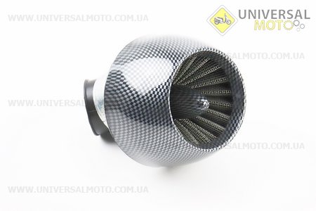 Фільтр повітряний нульовий 28мм 45град. "ТУРБИНА" КАРБОН. Китай (Різне / UM3018-V07)