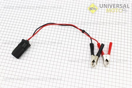 Розетка прикурювача з проводами 260мм і "крокодилами". Китай (Різне / UM3018-V28)