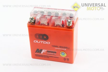 Акумулятор 5Ah 12N5L-BS гелевий, Active (L120 * W60 * H130 мм). OUTDO (Акумулятор / UM3018-V49)