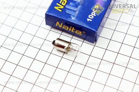 Лампа повороту (біла c цоколем) 12V / 3W T8.5 BA9S - 10шт. Naite (Різне / UM3018-V67)