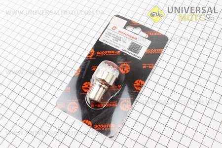 Лампа 19-диодная LED стопа двухконтактная S25 ЖЕЛТЫЙ. Scooter-M (Аксессуары / UM3019-V08)
