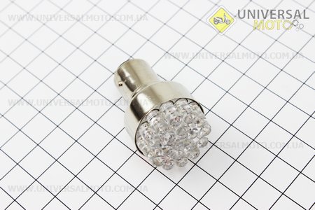 Лампа 19-диодная LED стопа двухконтактная S25 ЖЕЛТЫЙ. Scooter-M (Аксессуары / UM3019-V08)