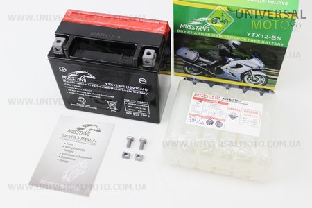 Аккумулятор 10Аh YTX12-BS (кислотный) 150/90/130мм